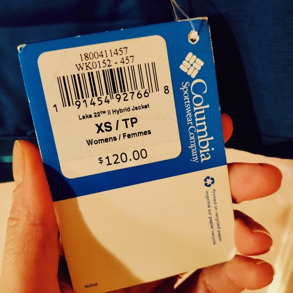 NWT Columbia Lake 22 Hybrid Down Jacket in Blue - Picture 6 of 10